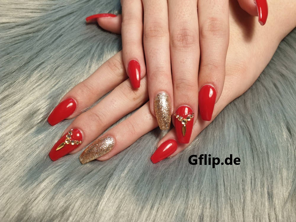 Babyboomer Glitzer Ausgefallenes Nageldesign